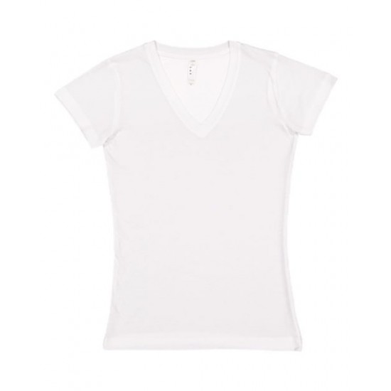 LAT 3607 - Junior's Fine Jersey V-Neck Tee LAT 3607 - Junior's Fine Jersey V-Neck Tee