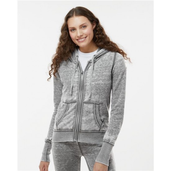 J. America 8913 - Women's Zen Fleece Full-Zip Hooded Sweatshirt J. America 8913 - Women's Zen Fleece Full-Zip Hooded Sweatshirt