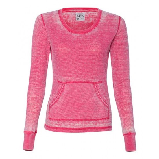 J. America 8255 - Women's Zen Thermal Long Sleeve T-Shirt J. America 8255 - Women's Zen Thermal Long Sleeve T-Shirt