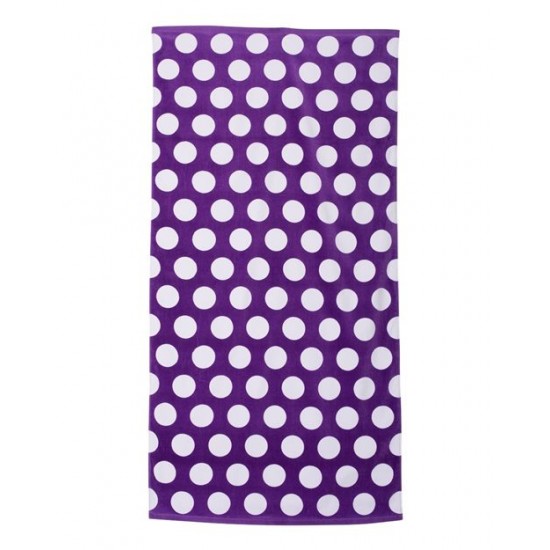 Carmel Towel Company C3060P - Polka Dot Velour Beach Towel Carmel Towel Company C3060P - Polka Dot Velour Beach Towel