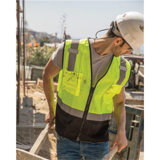 Kishigo 1509 - Black Bottom Mesh Class 2 Vest Kishigo 1509 - Black Bottom Mesh Class 2 Vest