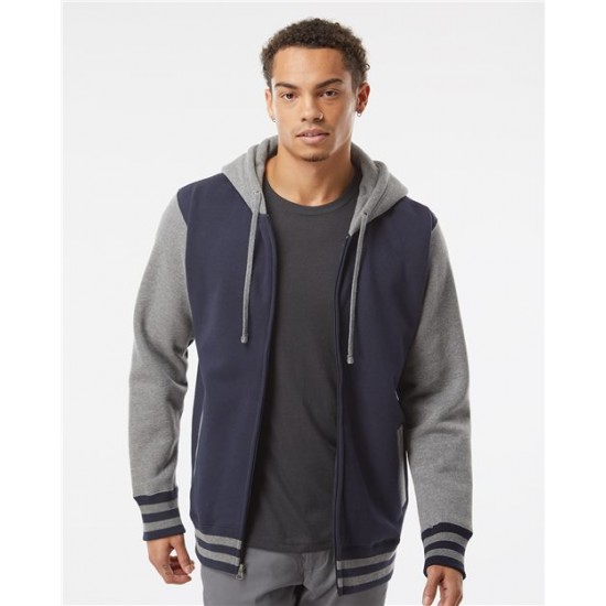 Independent Trading Co. IND45UVZ - Heavyweight Varsity Full-Zip Hooded Sweatshirt Independent Trading Co. IND45UVZ - Heavyweight Varsity Full-Zip Hooded Sweatshirt