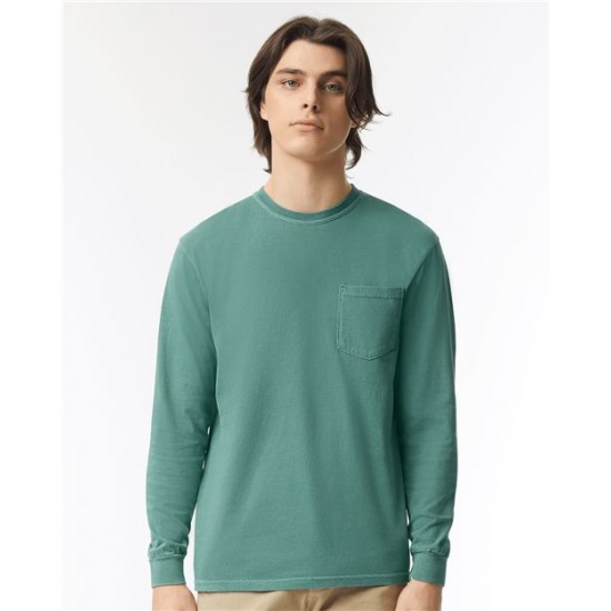 Comfort Colors 4410 - Garment-Dyed Heavyweight Long Sleeve Pocket T-Shirt Comfort Colors 4410 - Garment-Dyed Heavyweight Long Sleeve Pocket T-Shirt