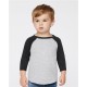 Rabbit Skins 3330 - Toddler Baseball Fine Jersey Three-Quarter Sleeve Tee Rabbit Skins 3330 - Toddler Baseball Fine Jersey Three-Quarter Sleeve Tee