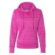 J. America 8662 - Women's Odyssey Striped Performance Fleece Lapover Hooded Sweatshirt J. America 8662 - Women's Odyssey Striped Performance Fleece Lapover Hooded Sweatshirt
