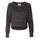 J. America 8663 - Women's Odyssey Striped Performance Fleece Hi-Low Crewneck Sweatshirt J. America 8663 - Women's Odyssey Striped Performance Fleece Hi-Low Crewneck Sweatshirt
