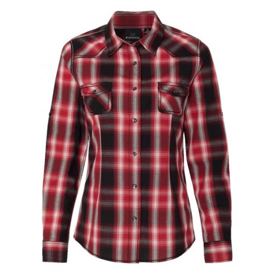 Burnside 5206 - Women's Convertible Sleeve Western Shirt Burnside 5206 - Women's Convertible Sleeve Western Shirt