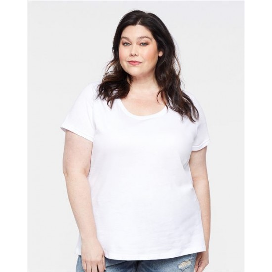LAT 3804 - Curvy Collection Women's Scoop Neck Premium Jersey Tee LAT 3804 - Curvy Collection Women's Scoop Neck Premium Jersey Tee