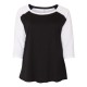 LAT 3830 - Curvy Collection Women's Baseball Three-Quarter Sleeve Tee LAT 3830 - Curvy Collection Women's Baseball Three-Quarter Sleeve Tee
