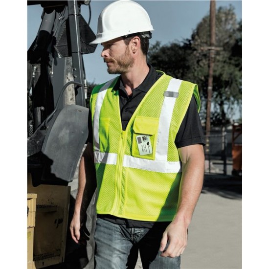 Kishigo 1532-1533 - Clear ID Vest with Zipper Closure Kishigo 1532-1533 - Clear ID Vest with Zipper Closure