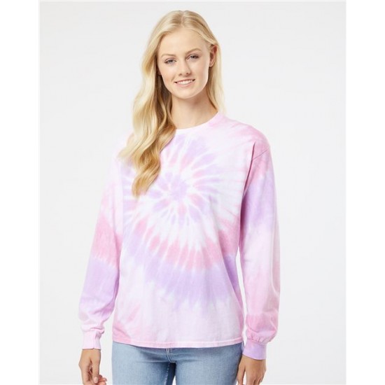 Dyenomite 240MS - Multi-Color Spiral Tie-Dyed Long Sleeve T-Shirt Dyenomite 240MS - Multi-Color Spiral Tie-Dyed Long Sleeve T-Shirt