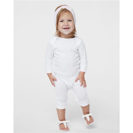 Rabbit Skins 4412 - Infant Long Legged Baby Rib Bodysuit Rabbit Skins 4412 - Infant Long Legged Baby Rib Bodysuit