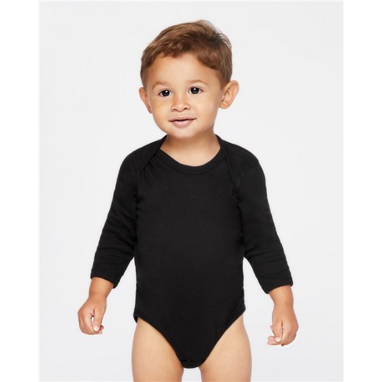Rabbit Skins 4411 - Infant Long Sleeve Baby Rib Bodysuit Rabbit Skins 4411 - Infant Long Sleeve Baby Rib Bodysuit