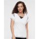LAT 3533 - Women's Lace Up Fine Jersey Tee LAT 3533 - Women's Lace Up Fine Jersey Tee