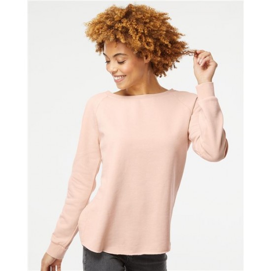 Independent Trading Co. PRM2000 - Women's California Wave Wash Crewneck Sweatshirt Independent Trading Co. PRM2000 - Women's California Wave Wash Crewneck Sweatshirt