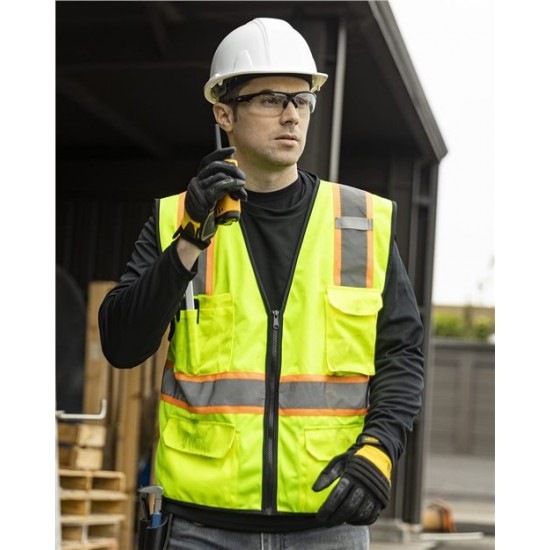 Kishigo 1580-1581 - 6 Pocket Contrast Class 2 Vest Kishigo 1580-1581 - 6 Pocket Contrast Class 2 Vest