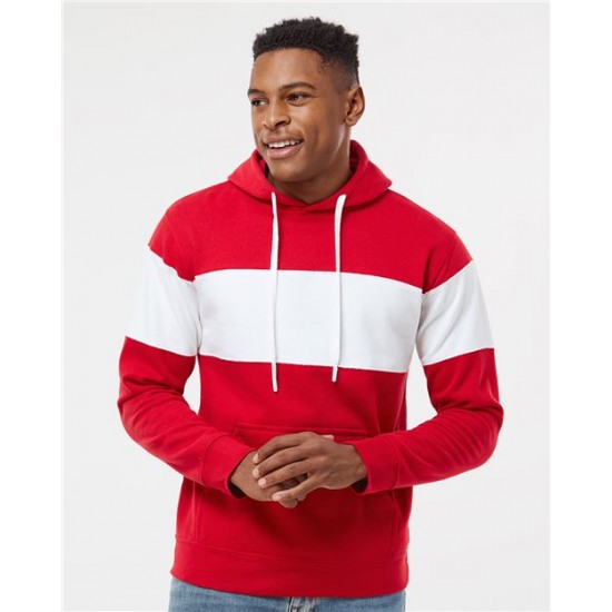 J. America 8644 - Varsity Fleece Colorblocked Hooded Sweatshirt J. America 8644 - Varsity Fleece Colorblocked Hooded Sweatshirt