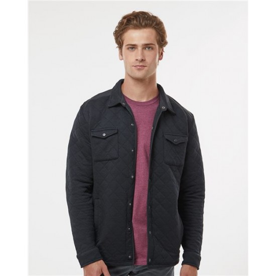 J. America 8889 - Quilted Jersey Shirt Jacket J. America 8889 - Quilted Jersey Shirt Jacket