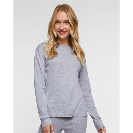 LAT 601Z - Adult Baby Rib Pajama Long Sleeve Top LAT 601Z - Adult Baby Rib Pajama Long Sleeve Top