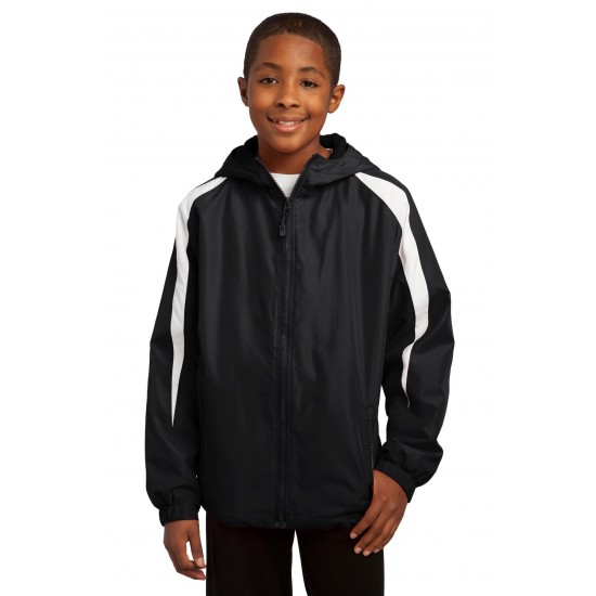 Sport-Tek Youth Fleece-Lined Colorblock Jacket. YST81 Sport-Tek Youth Fleece-Lined Colorblock Jacket. YST81