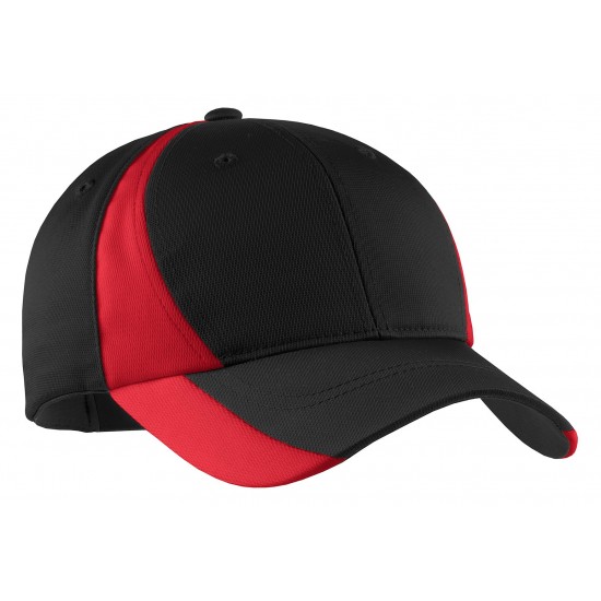 Sport-Tek Sport Tek Adult Unisex Regular Color Blocked Cap Black/Black One Size Fits All