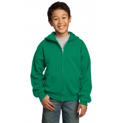 Port & Company  - Youth Core Fleece Full-Zip Hooded Sweatshirt. PC90YZH