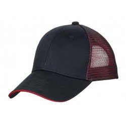 Port Authority Double Mesh Snapback Sandwich Bill Cap. C818 Port Authority Double Mesh Snapback Sandwich Bill Cap. C818