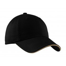 Port Authority Sandwich Bill Cap with Striped Closure. C830 Port Authority Sandwich Bill Cap with Striped Closure. C830