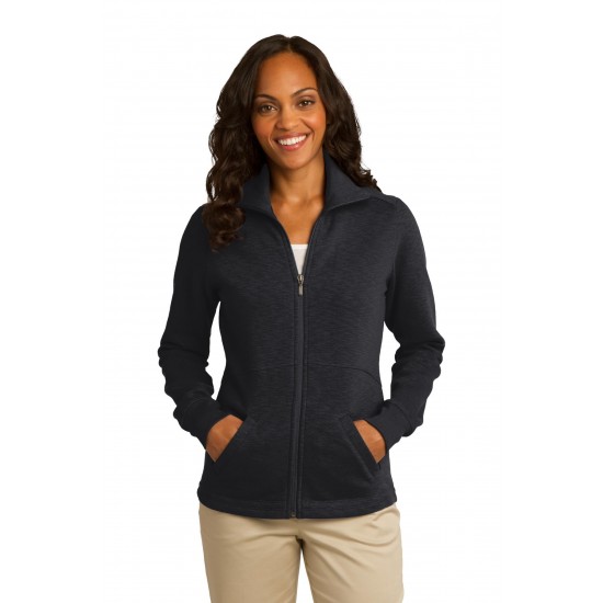 Port Authority Ladies Slub Fleece Full-Zip Jacket. L293 Port Authority Ladies Slub Fleece Full-Zip Jacket. L293