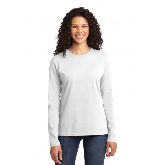 Port & Company Ladies Long Sleeve Core Cotton Tee. LPC54LS Port & Company Ladies Long Sleeve Core Cotton Tee. LPC54LS