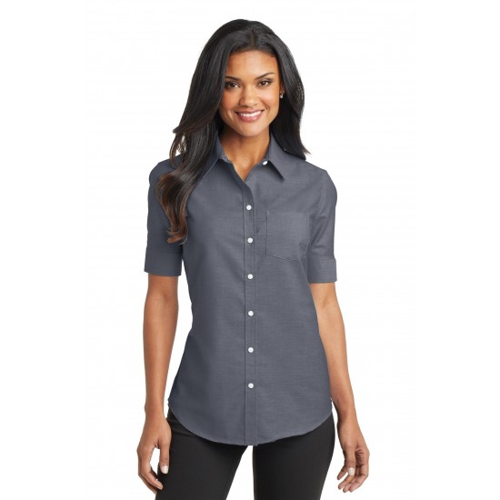 Port Authority Ladies Short Sleeve SuperPro & Oxford Shirt. L659 Port Authority Ladies Short Sleeve SuperPro & Oxford Shirt. L659
