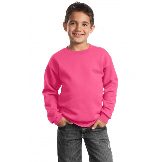 Port & Company - Youth Core Fleece Crewneck Sweatshirt. PC90Y Port & Company - Youth Core Fleece Crewneck Sweatshirt. PC90Y