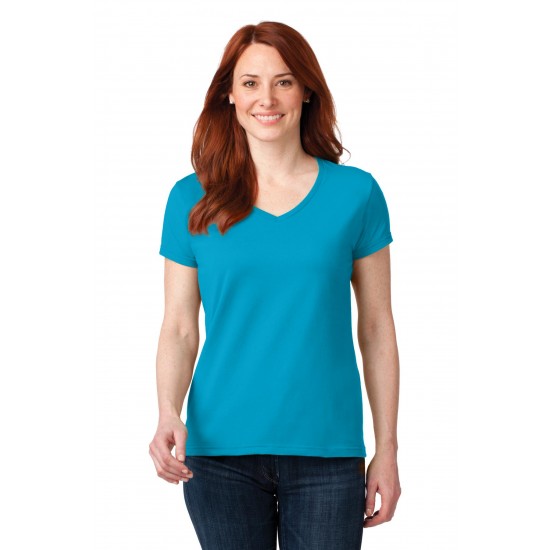 Anvil - Ladies 100% Combed Ring Spun Cotton V-Neck T-Shirt - 88VL Cotton V-Neck T-Shirt
