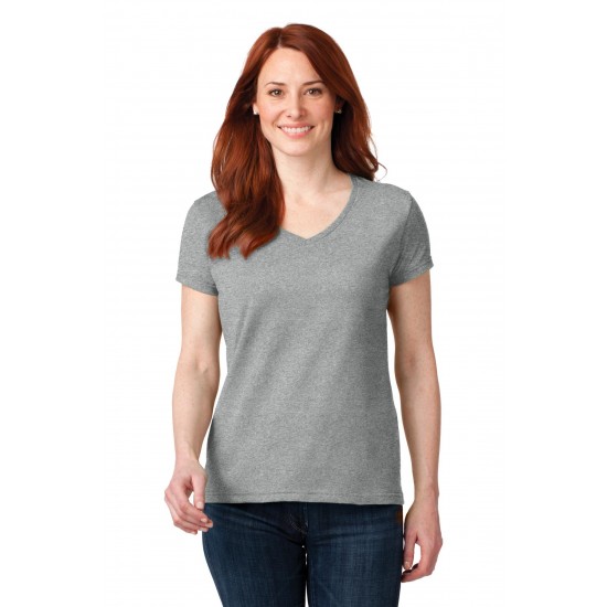 Anvil - Ladies 100% Combed Ring Spun Cotton V-Neck T-Shirt - 88VL Cotton V-Neck T-Shirt