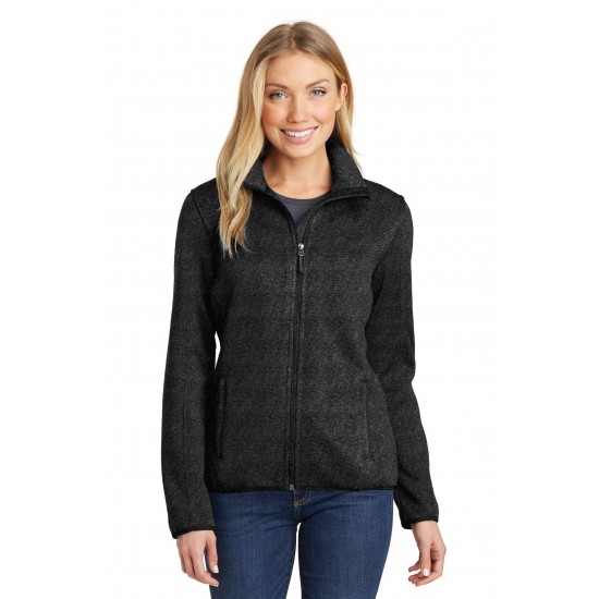 Port Authority Ladies Sweater Fleece Jacket. L232 Port Authority Ladies Sweater Fleece Jacket. L232
