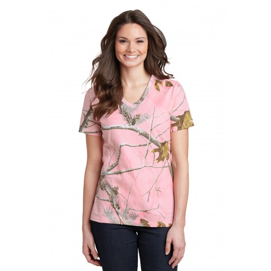 DISCONTINUED Russell Outdoors - Realtree - Ladies 100% Cotton V-Neck T-Shirt. LRO54V DISCONTINUED Russell Outdoors - Realtree - Ladies 100% Cotton V-Neck T-Shirt. LRO54V