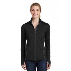 Sport-Tek LST853 - Ladies Sport-Wick Stretch Contrast Full-Zip Jacket