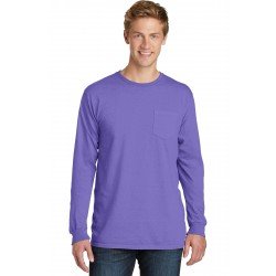 Port & Company  Beach Wash & Garment-Dyed Long Sleeve Pocket Tee PC099LSP
