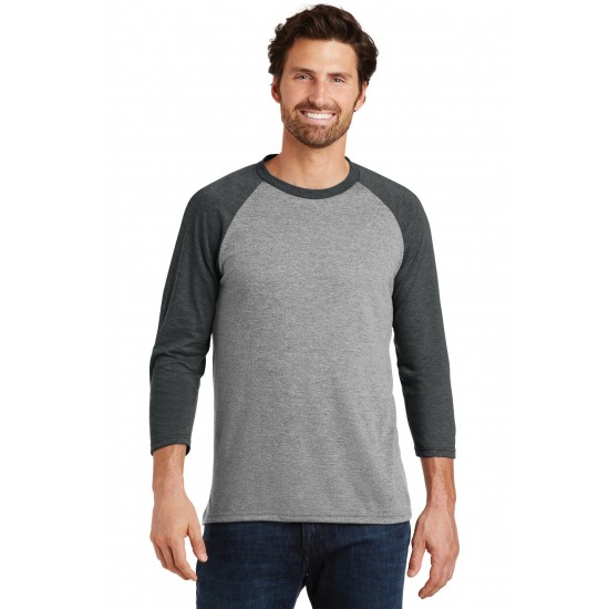 District Perfect Tri 3/4-Sleeve Raglan. DM136 District Perfect Tri 3/4-Sleeve Raglan. DM136