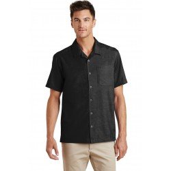 Port Authority  Textured Camp Shirt. S662 Port Authority  Textured Camp Shirt. S662