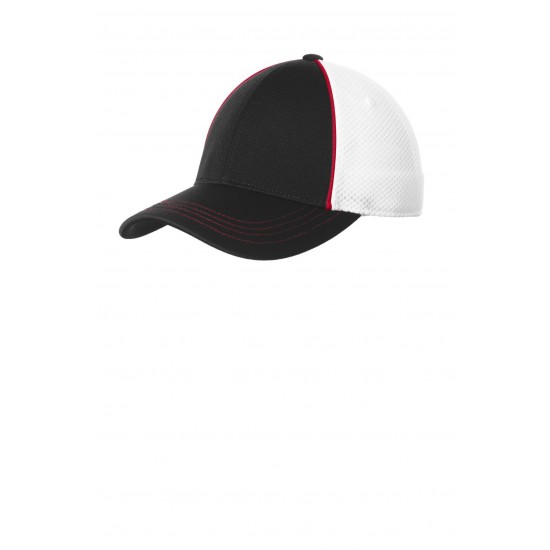 Sport-Tek Piped Mesh Back Cap. STC29 Sport-Tek Piped Mesh Back Cap. STC29
