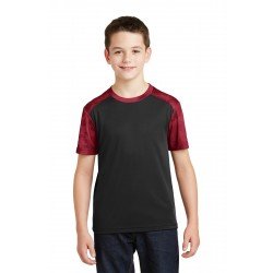 Sport-Tek YST371 - Youth CamoHex Colorblock Tee Sport-Tek YST371 - Youth CamoHex Colorblock Tee