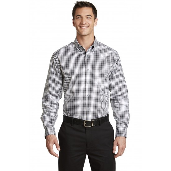 Port Authority Long Sleeve Gingham Easy Care Shirt. S654 Port Authority Long Sleeve Gingham Easy Care Shirt. S654
