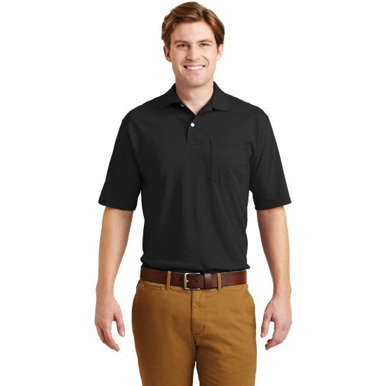 JERZEES  -SpotShield & 5.6-Ounce Jersey Knit Sport Shirt with Pocket. 436MP