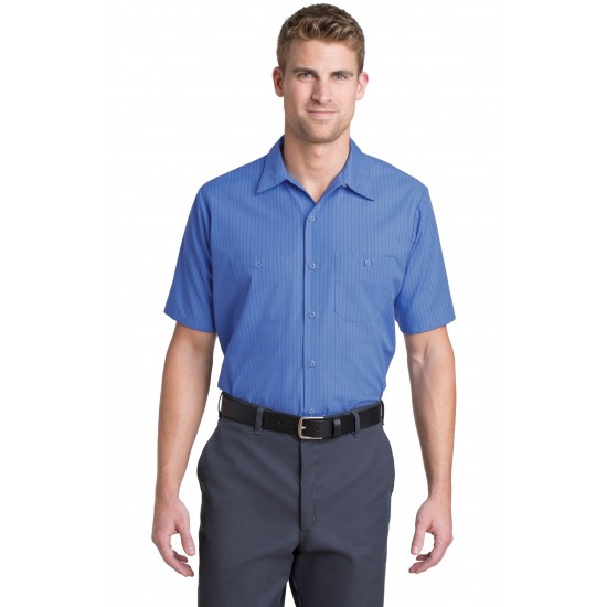 Red Kap Short Sleeve Striped Industrial Work Shirt. CS20 Red Kap Short Sleeve Striped Industrial Work Shirt. CS20