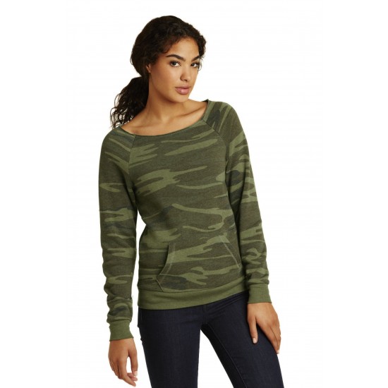 Alternative - Women's Maniac Eco-Fleece Camouflage Sweatshirt - AA9582 Camouflage Fleece Sweatshirt