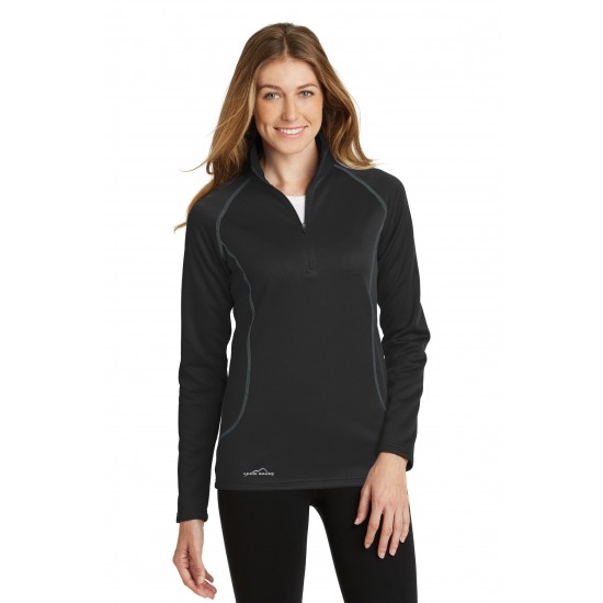 Eddie Bauer Ladies Smooth Fleece Base Layer 1/2-Zip. EB237 Eddie Bauer Ladies Smooth Fleece Base Layer 1/2-Zip. EB237