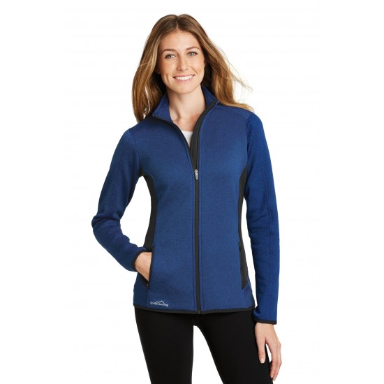 Eddie Bauer Ladies Full-Zip Heather Stretch Fleece Jacket. EB239 Eddie Bauer Ladies Full-Zip Heather Stretch Fleece Jacket. EB239