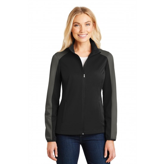 Port Authority Ladies Active Colorblock Soft Shell Jacket. L718 Port Authority Ladies Active Colorblock Soft Shell Jacket. L718