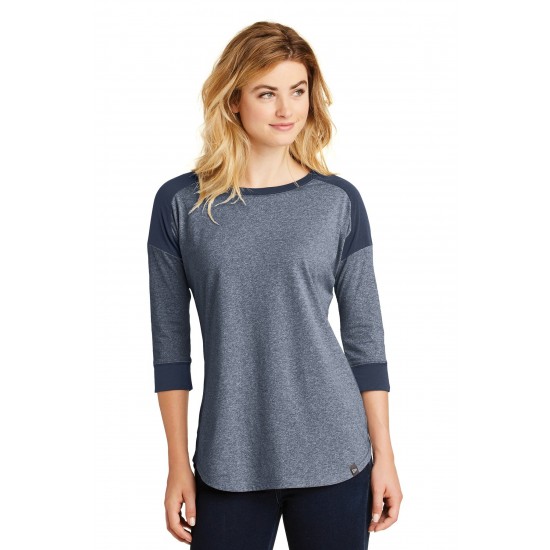New Era Ladies Heritage Blend 3/4-Sleeve Baseball Raglan Tee. LNEA104 New Era Ladies Heritage Blend 3/4-Sleeve Baseball Raglan Tee. LNEA104